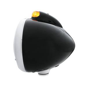 UNITED PACIFIC - UNITED PACIFIC - 32044 - FARO DELANTERO BLACK GUIDE 682-C H4 CON 10 LED ÁMBAR Y SEÑAL LED DE MODO DOBLE - LENTE ÁMBAR - Image 3