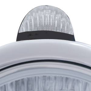 UNITED PACIFIC - UNITED PACIFIC - 32045 - FARO DELANTERO BLACK GUIDE 682-C H4 CON 10 LED ÁMBAR Y SEÑAL LED DE MODO DOBLE - LENTE TRANSPARENTE - Image 2