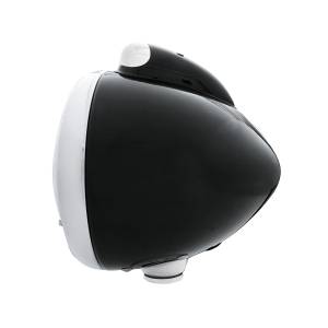 UNITED PACIFIC - UNITED PACIFIC - 32045 - FARO DELANTERO BLACK GUIDE 682-C H4 CON 10 LED ÁMBAR Y SEÑAL LED DE MODO DOBLE - LENTE TRANSPARENTE - Image 3