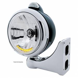 UNITED PACIFIC - UNITED PACIFIC - 32047 - FARO DELANTERO BLACK GUIDE 682-C H4 CON 10 LED ÁMBAR Y SEÑAL LED - LENTE TRANSPARENTE - Image 2