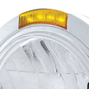 UNITED PACIFIC - UNITED PACIFIC - 32093 - FARO CLÁSICO BALA DE ACERO INOXIDABLE H4 CON 10 LED ÁMBAR Y SEÑAL LED - LENTE ÁMBAR - Image 2