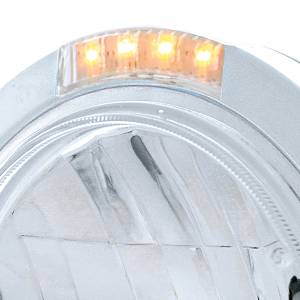 UNITED PACIFIC - UNITED PACIFIC - 32094 - FARO CLÁSICO BALA DE ACERO INOXIDABLE H4 CON 10 LED ÁMBAR Y SEÑAL LED - LENTE TRANSPARENTE - Image 2