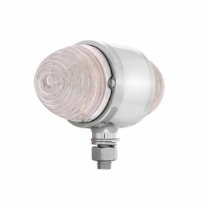 UNITED PACIFIC - 32330 - LUZ DE DOBLE CARA DE SANDÍA DE 34 LED CON CARCASA CROMADA - LED ÁMBAR/LENTE TRANSPARENTE