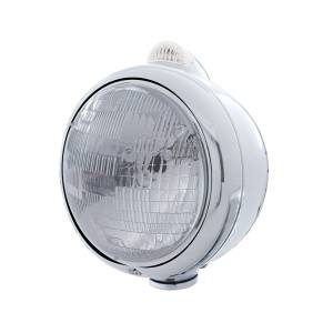 UNITED PACIFIC - 32393 - GUÍA DE ACERO INOXIDABLE 682-C FARO H6024 Y SEÑAL LED DE MODO DUAL - LENTE TRANSPARENTE