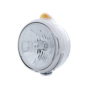 UNITED PACIFIC - 32396 - GUÍA DE ACERO INOXIDABLE 682-C FARO CRISTAL H4 Y SEÑAL LED MODO DUAL - LENTE ÁMBAR