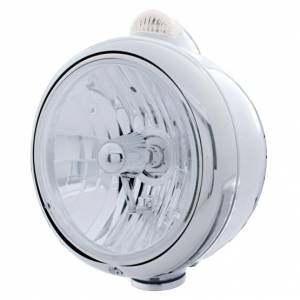 UNITED PACIFIC - 32407 - GUÍA CROMADA 682-C FARO CRISTAL H4 Y SEÑAL LED DE MODO DUAL - LENTE TRANSPARENTE