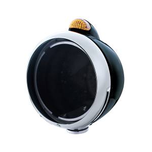 UNITED PACIFIC - 32408 - FARO DELANTERO GUIDE NEGRO 682-C SIN BOMBILLA CON SEÑAL LED DE MODO DOBLE - LENTE ÁMBAR