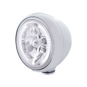 UNITED PACIFIC - 32420 - GUÍA DE ACERO INOXIDABLE FARO ESTILO 682-C BOMBILLA H4 CON 34 LED BLANCO