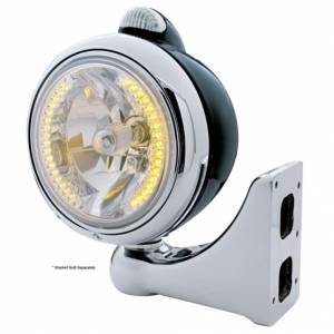 UNITED PACIFIC - UNITED PACIFIC - 32433 - FARO DELANTERO BLACK GUIDE 682-C H4 CON 34 LED ÁMBAR Y SEÑAL LED - LENTE TRANSPARENTE - Image 2
