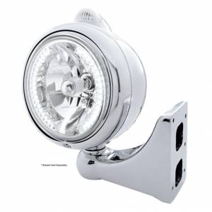 UNITED PACIFIC - UNITED PACIFIC - 32441 - GUIA CROMADA FARO 682-C H4 CON LED BLANCO Y SEÑAL LED - LENTE TRANSPARENTE - Image 2
