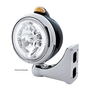 UNITED PACIFIC - UNITED PACIFIC - 32442 - FARO DELANTERO BLACK GUIDE 682-C H4 CON LED BLANCO Y SEÑAL LED DE MODO DUAL - LENTE ÁMBAR - Image 4