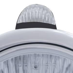 UNITED PACIFIC - UNITED PACIFIC - 32443 - FARO DELANTERO BLACK GUIDE 682-C H4 CON LED BLANCO Y SEÑAL LED DE MODO DOBLE - LENTE TRANSPARENTE - Image 2