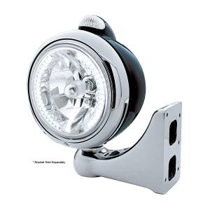 UNITED PACIFIC - UNITED PACIFIC - 32443 - FARO DELANTERO BLACK GUIDE 682-C H4 CON LED BLANCO Y SEÑAL LED DE MODO DOBLE - LENTE TRANSPARENTE - Image 4