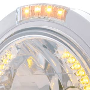 UNITED PACIFIC - UNITED PACIFIC - 32465 - FARO CLÁSICO BALA DE ACERO INOXIDABLE H4 CON LED ÁMBAR Y SEÑAL - LENTE TRANSPARENTE - Image 2