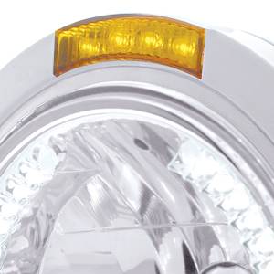 UNITED PACIFIC - UNITED PACIFIC - 32466 - FARO CLÁSICO BALA DE ACERO INOXIDABLE H4 CON LED BLANCO Y SEÑAL LED DE MODO DOBLE - LENTE ÁMBAR - Image 2