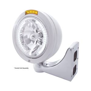 UNITED PACIFIC - UNITED PACIFIC - 32468 - FARO CLÁSICO BALA DE ACERO INOXIDABLE H4 CON LED BLANCO Y SEÑAL - LENTE ÁMBAR - Image 4