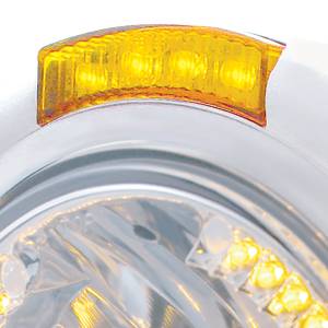 UNITED PACIFIC - UNITED PACIFIC - 32470 - FARO CLÁSICO H4 DE ACERO INOXIDABLE CON 34 LED ÁMBAR Y SEÑAL LED DE MODO DOBLE - LENTE ÁMBAR - Image 2