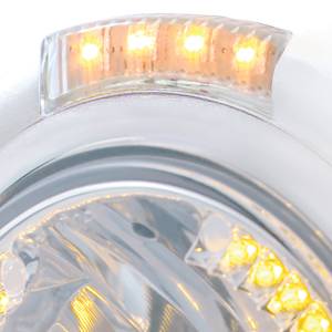 UNITED PACIFIC - UNITED PACIFIC - 32471 - FARO CLÁSICO H4 DE ACERO INOXIDABLE CON 34 LED ÁMBAR Y SEÑAL LED DE MODO DOBLE - LENTE TRANSPARENTE - Image 2
