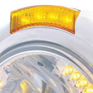 UNITED PACIFIC - UNITED PACIFIC - 32472 - FARO CLÁSICO H4 DE ACERO INOXIDABLE CON 34 LED ÁMBAR Y SEÑAL - LENTE ÁMBAR - Image 2
