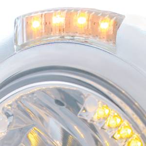 UNITED PACIFIC - UNITED PACIFIC - 32473 - FARO CLÁSICO H4 DE ACERO INOXIDABLE CON 34 LED ÁMBAR Y SEÑAL - LENTE TRANSPARENTE - Image 2