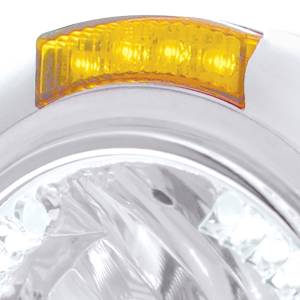UNITED PACIFIC - UNITED PACIFIC - 32474 - FARO CLÁSICO H4 DE ACERO INOXIDABLE CON 34 LED BLANCOS Y SEÑAL LED DE MODO DOBLE - LENTE ÁMBAR - Image 2