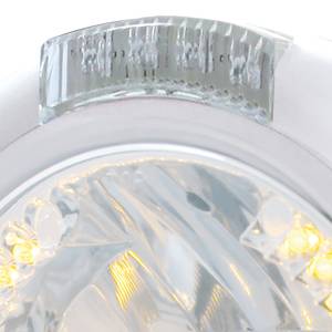 UNITED PACIFIC - UNITED PACIFIC - 32479 - FARO CLÁSICO CROMADO H4 CON 34 LED ÁMBAR Y SEÑAL LED DE MODO DOBLE - LENTE TRANSPARENTE - Image 2