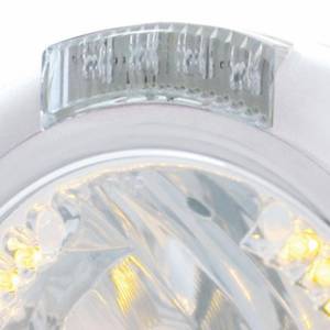UNITED PACIFIC - UNITED PACIFIC - 32481 - FARO CLÁSICO CROMADO H4 CON 34 LED ÁMBAR Y SEÑAL LED - LENTE TRANSPARENTE - Image 2