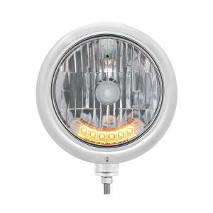 UNITED PACIFIC - 32509 - FARO CLÁSICO CROMADO BOMBILLA H4 CON 6 LED ÁMBAR