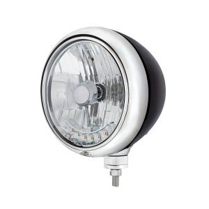 UNITED PACIFIC - UNITED PACIFIC - 32559 - FARO DELANTERO ESTILO 682-C GUÍA NEGRO BOMBILLA H4 CON 6 LED ÁMBAR - Image 3