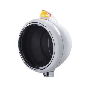 UNITED PACIFIC - 32600 - GUÍA DE ACERO INOXIDABLE FARO 682-C SIN BOMBILLA Y LENTE LED DE SEÑAL ÁMBAR DE ESTILO ORIGINAL