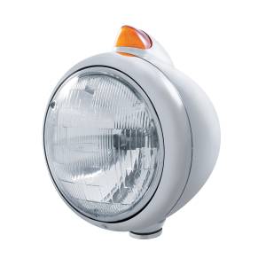 UNITED PACIFIC - 32604 - GUÍA DE ACERO INOXIDABLE 682-C FARO H6024 Y SEÑAL LED ESTILO ORIGINAL - LENTE ÁMBAR
