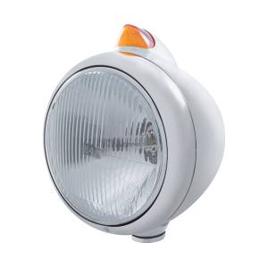 UNITED PACIFIC - 32606 - GUÍA DE ACERO INOXIDABLE 682-C FARO H4 Y SEÑAL LED ESTILO ORIGINAL - LENTE ÁMBAR