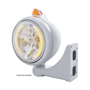 UNITED PACIFIC - UNITED PACIFIC - 32610 - GUIA DE ACERO INOXIDABLE 682-C FARO H4 CON LED AMBAR Y SEÑAL LED ESTILO ORIGINAL - LENTE AMBAR - Image 3
