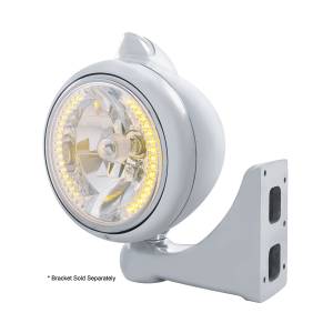 UNITED PACIFIC - UNITED PACIFIC - 32611 - GUÍA DE ACERO INOXIDABLE 682-C FARO H4 CON LED ÁMBAR Y SEÑAL LED DE ESTILO ORIGINAL - LENTE TRANSPARENTE - Image 3