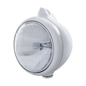 UNITED PACIFIC - 32619 - GUÍA CROMADA FARO 682-C 6014 Y SEÑAL LED DE ESTILO ORIGINAL - LENTE TRANSPARENTE
