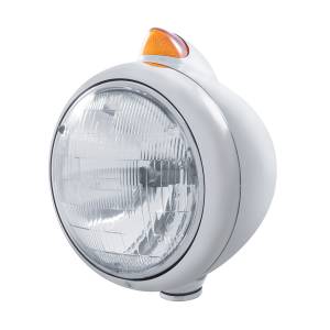UNITED PACIFIC - 32620 - GUÍA CROMADA FARO 682-C H6024 Y SEÑAL LED ESTILO ORIGINAL - LENTE ÁMBAR