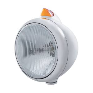 UNITED PACIFIC - 32622 - GUÍA CROMADA FARO 682-C H4 Y SEÑAL LED ESTILO ORIGINAL - LENTE ÁMBAR