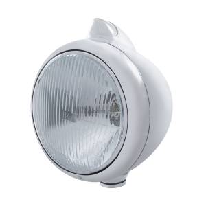 UNITED PACIFIC - 32623 - GUÍA CROMADA FARO 682-C H4 Y SEÑAL LED ESTILO ORIGINAL - LENTE TRANSPARENTE
