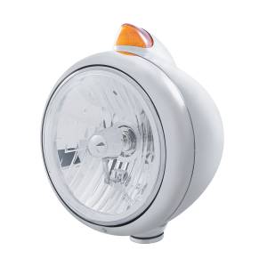 UNITED PACIFIC - 32624 - GUIA CROMADA 682-C FARO CRISTAL H4 Y SEÑAL LED ESTILO ORIGINAL - LENTE AMBAR
