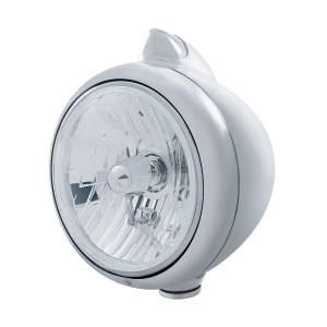 UNITED PACIFIC - 32625 - GUÍA CROMADA 682-C FARO CRISTAL H4 Y SEÑAL LED ESTILO ORIGINAL - LENTE TRANSPARENTE