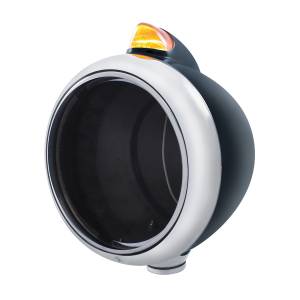 UNITED PACIFIC - 32632 - FARO DELANTERO GUIDE NEGRO 682-C SIN BOMBILLA CON SEÑAL LED ESTILO ORIGINAL - LENTE ÁMBAR