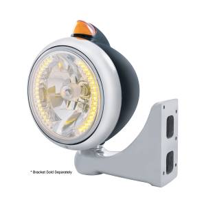 UNITED PACIFIC - UNITED PACIFIC - 32642 - FARO DELANTERO NEGRO GUIDE 682-C H4 CON 34 LED ÁMBAR Y LENTE LED DE SEÑAL ÁMBAR DE ESTILO ORIGINAL - Image 3
