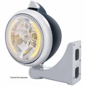 UNITED PACIFIC - UNITED PACIFIC - 32643 - FARO NEGRO GUIDE 682-C H4 CON 34 LED ÁMBAR Y LENTE LED DE SEÑAL CLARO DE ESTILO ORIGINAL - Image 4