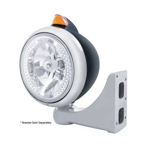 UNITED PACIFIC - UNITED PACIFIC - 32644 - FARO DELANTERO BLACK GUIDE 682-C H4 CON LED BLANCO Y SEÑAL LED DE ESTILO ORIGINAL - LENTE ÁMBAR - Image 3