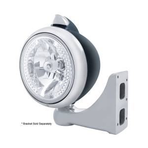UNITED PACIFIC - UNITED PACIFIC - 32645 - FARO DELANTERO BLACK GUIDE 682-C H4 CON LED BLANCO Y SEÑAL LED DE ESTILO ORIGINAL - LENTE TRANSPARENTE - Image 3