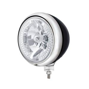 UNITED PACIFIC - 32654 - GUÍA NEGRA FARO ESTILO 682-C BOMBILLA H4 CON 34 LED BLANCOS