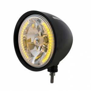 UNITED PACIFIC - 32667 - FARO NEGRO CON RANURA ESTILO "BILLET" BOMBILLA H4 CON 34 LED ÁMBAR