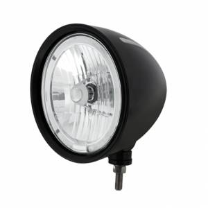 UNITED PACIFIC - 32669 - FARO NEGRO CON RANURA ESTILO "BILLET" BOMBILLA 9007 CON LLANTA HALO LED ÁMBAR