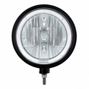 UNITED PACIFIC - UNITED PACIFIC - 32670 - FARO NEGRO CON RANURA ESTILO "BILLET" BOMBILLA 9007 CON BORDE HALO LED BLANCO - Image 2