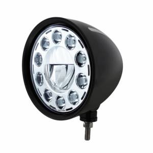 UNITED PACIFIC - 32675 - FARO NEGRO CON RANURA ESTILO "BILLET" 11 BOMBILLAS LED - CROMADO